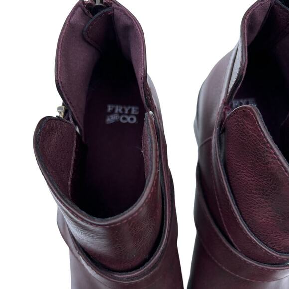 Frye & Co Pembrooke Boots Size 11 color Redwood Brown Faux Leather Ankle Booties - Picture 7 of 7